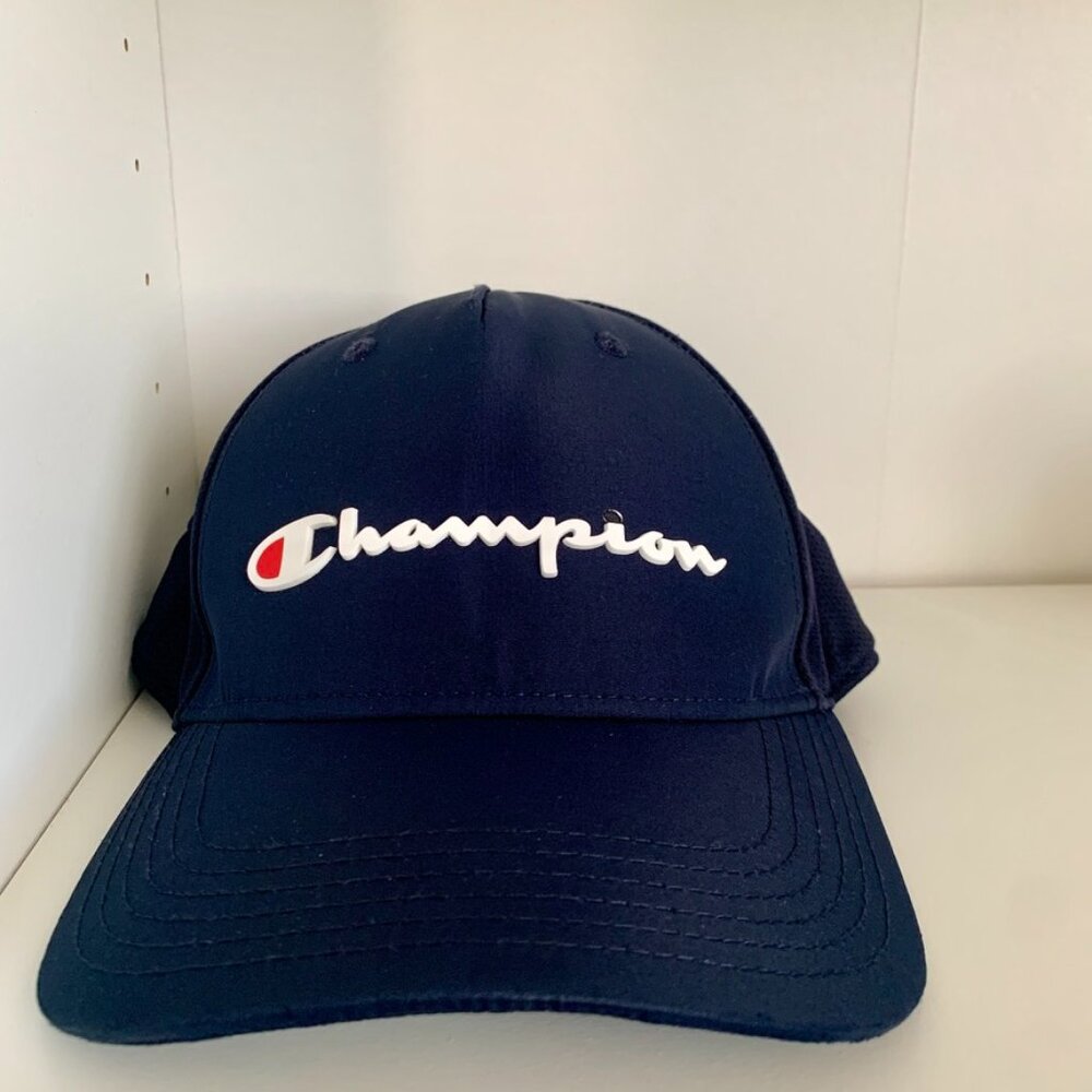 Champion Dad Hat Baseball Cap Strapback Adjustable Blue Running Training Outdoor